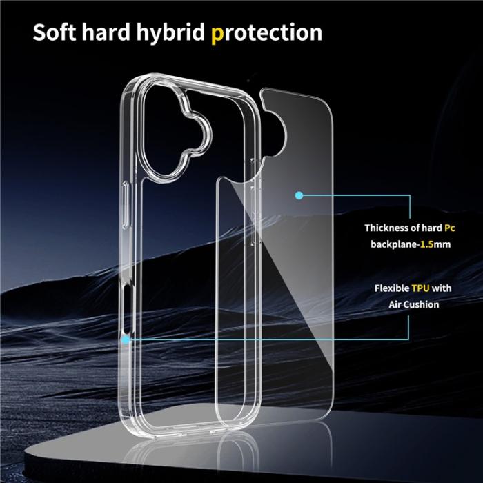 Bild 5, iPhone 17 Skal Akryl / TPU Transparent