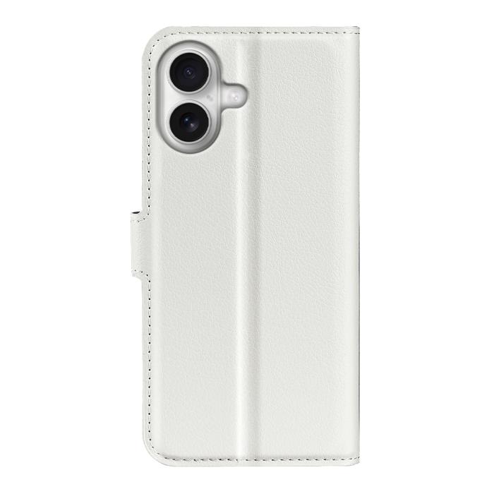 Bild 6, iPhone 17 Fodral Litchi Läder Vit
