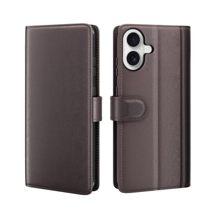 Bild 1, iPhone 17 Fodral Premium Äkta Läder Brun