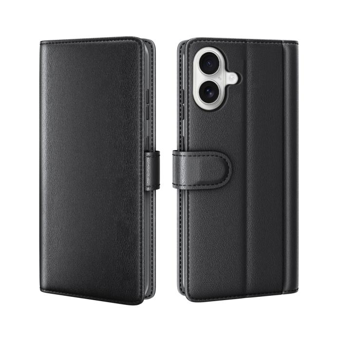 Bild 1, iPhone 17 Fodral Premium Äkta Läder Svart