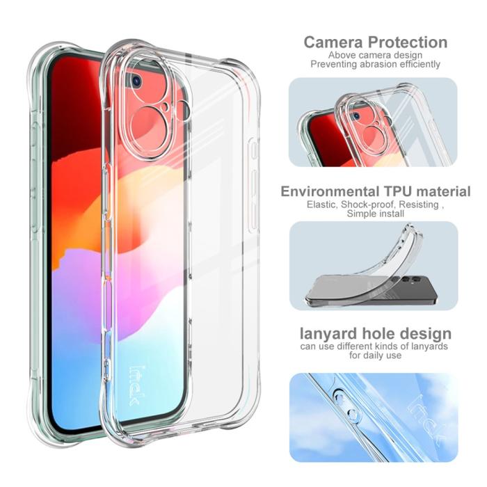 Bild 2, IMAK iPhone 17 Skal TPU Shockproof Airbag Transparent