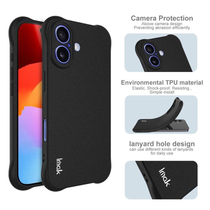 Bild 2, IMAK iPhone 17 Skal TPU Shockproof Airbag Svart
