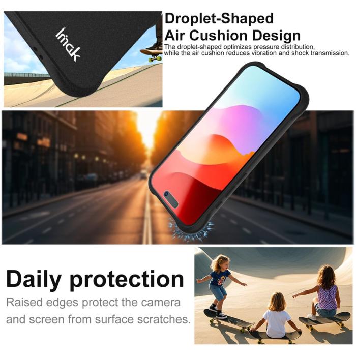 Bild 3, IMAK iPhone 17 Skal TPU Shockproof Airbag Svart