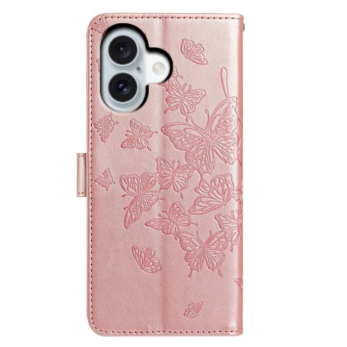 Bild 5, iPhone 17 Fodral Med Fjäril Tryck Roséguld