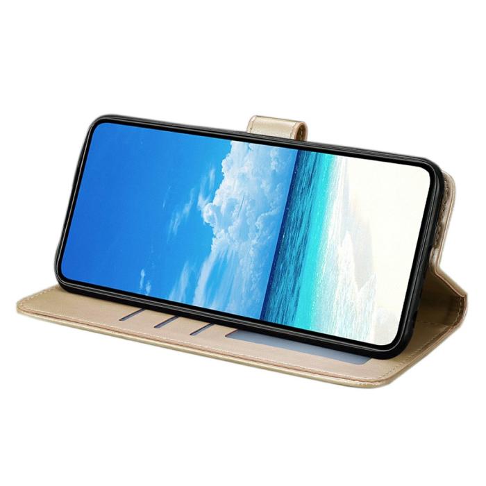 Bild 2, iPhone 17 Fodral Med Fjäril Tryck Guld