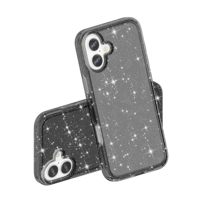 Bild 5, iPhone 17 Skal Hybrid Glitter Svart
