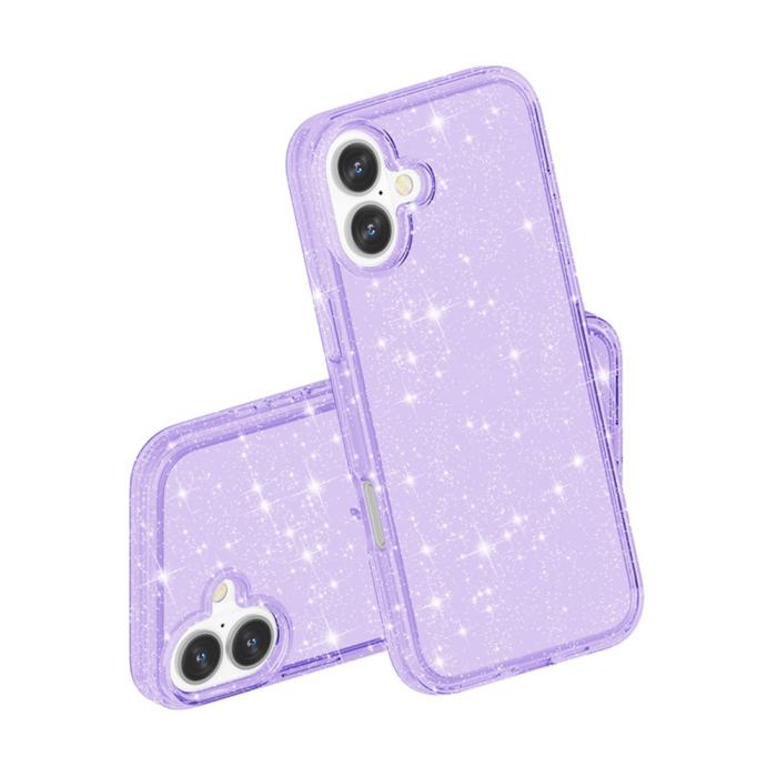 Bild 5, iPhone 17 Skal Hybrid Glitter Lila