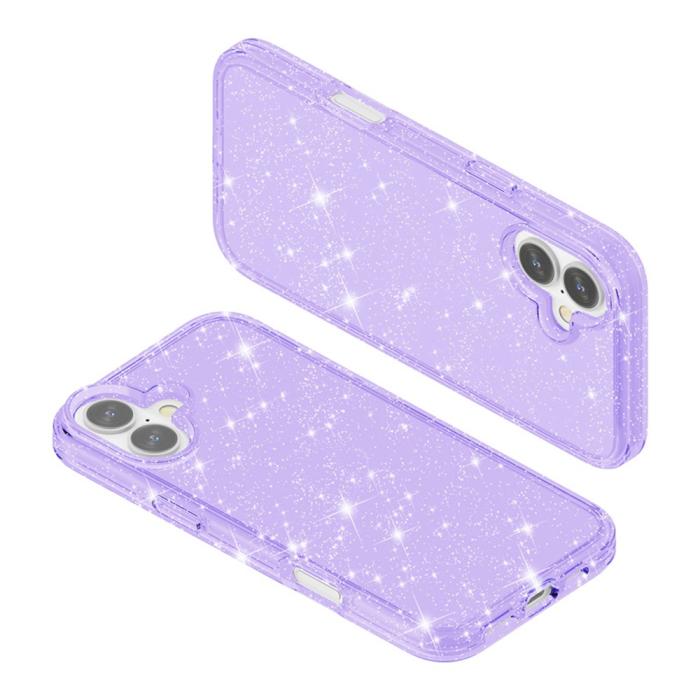 Bild 6, iPhone 17 Skal Hybrid Glitter Lila