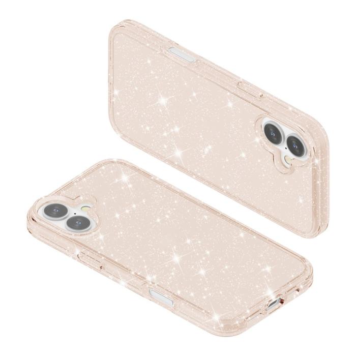 Bild 6, iPhone 17 Skal Hybrid Glitter Guld