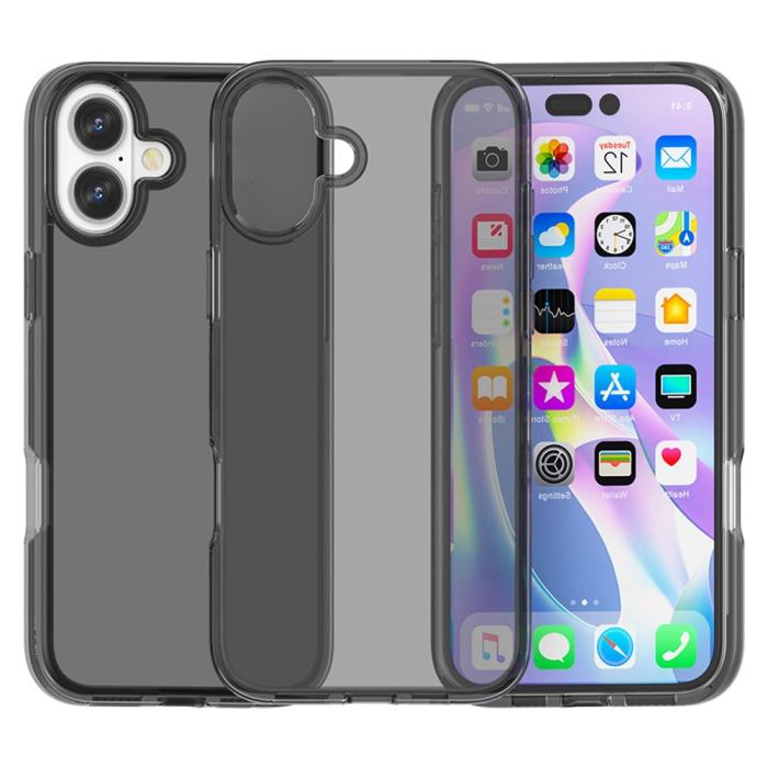 Bild 2, iPhone 17 Skal Shockproof Hybrid Tonad Grå
