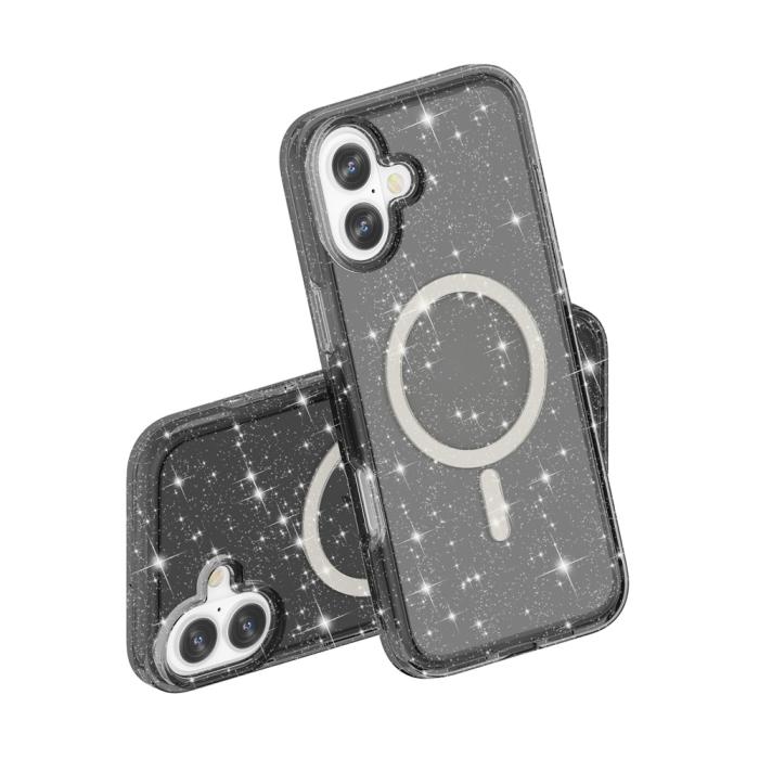 Bild 5, iPhone 17 Skal MagSafe Hybrid Glitter Svart