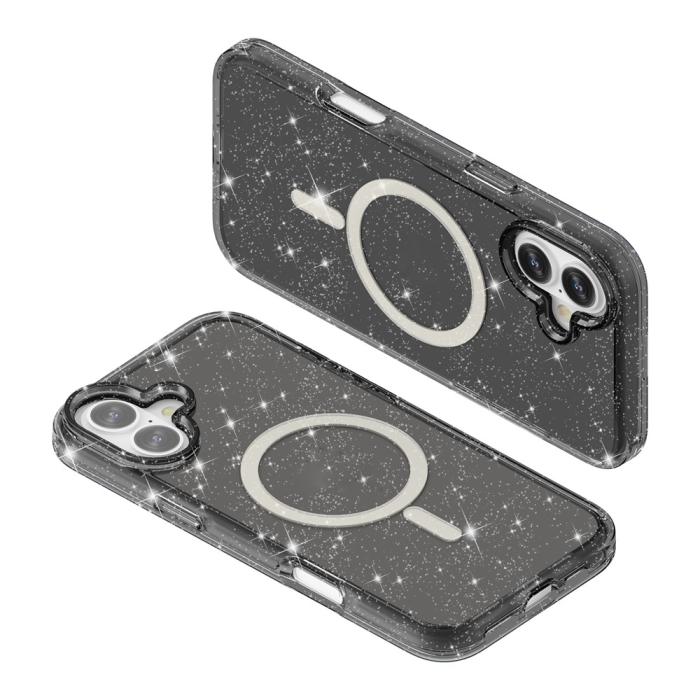 Bild 6, iPhone 17 Skal MagSafe Hybrid Glitter Svart
