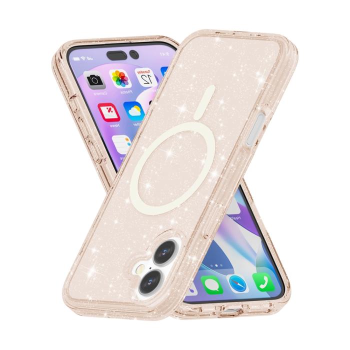 Bild 4, iPhone 17 Skal MagSafe Hybrid Glitter Guld
