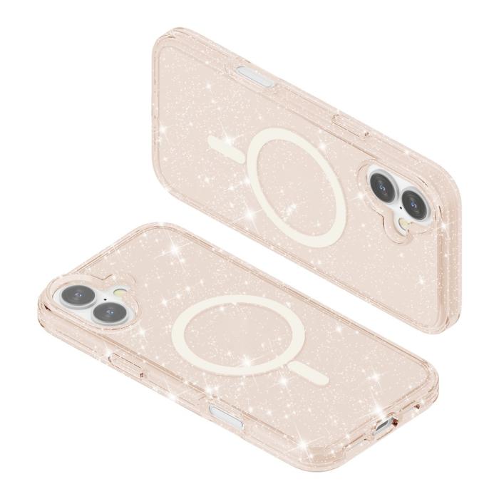 Bild 6, iPhone 17 Skal MagSafe Hybrid Glitter Guld