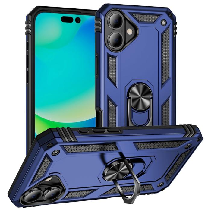 Bild 1, iPhone 17 Skal Shockproof Hybrid Ring Blå