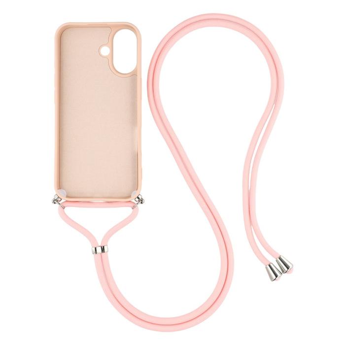 Bild 2, iPhone 17 Skal TPU Med Mobilsnöre Rosa