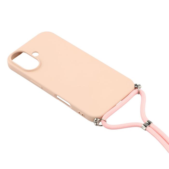 Bild 3, iPhone 17 Skal TPU Med Mobilsnöre Rosa