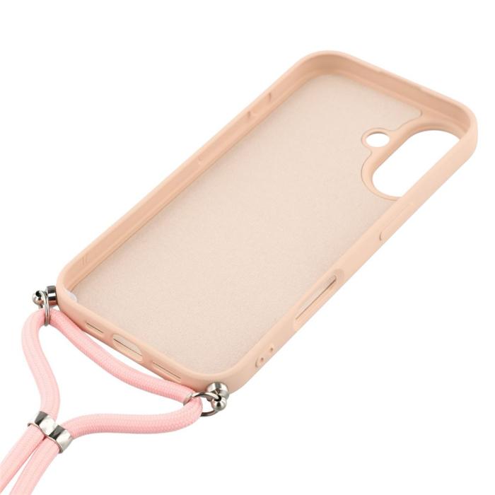 Bild 5, iPhone 17 Skal TPU Med Mobilsnöre Rosa
