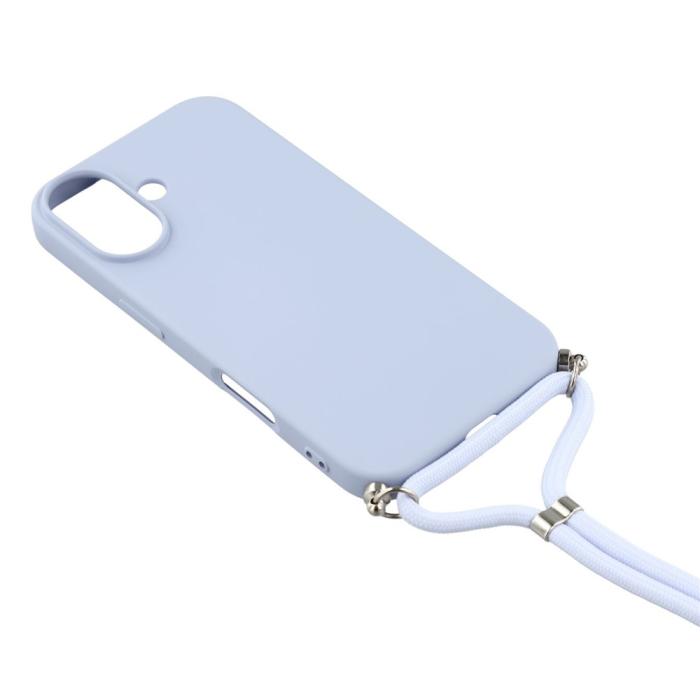 Bild 3, iPhone 17 Skal TPU Med Mobilsnöre Lila