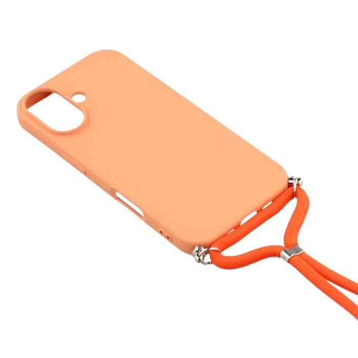Bild 3, iPhone 17 Skal TPU Med Mobilsnöre Orange