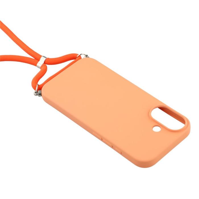 Bild 4, iPhone 17 Skal TPU Med Mobilsnöre Orange