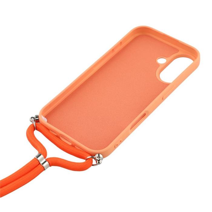 Bild 5, iPhone 17 Skal TPU Med Mobilsnöre Orange