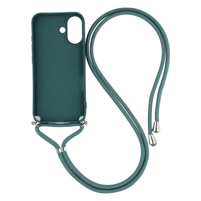 Bild 2, iPhone 17 Skal TPU Med Mobilsnöre Grön