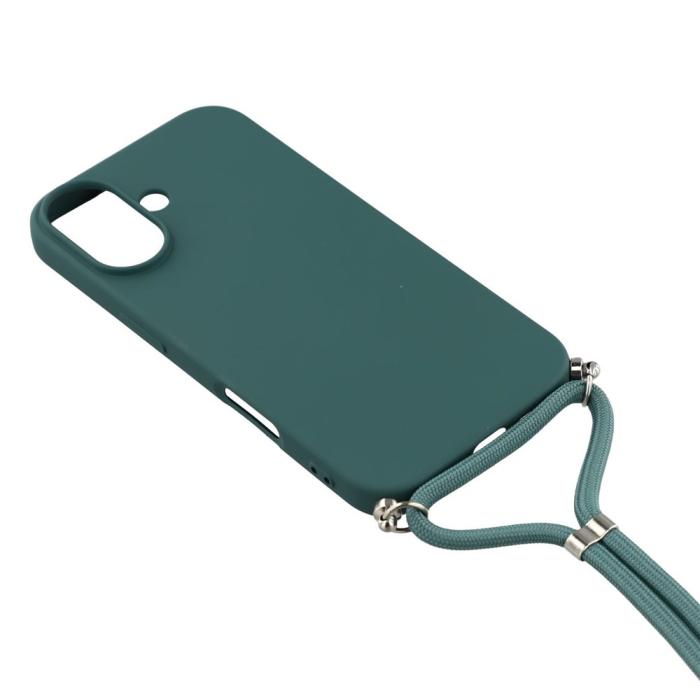 Bild 3, iPhone 17 Skal TPU Med Mobilsnöre Grön