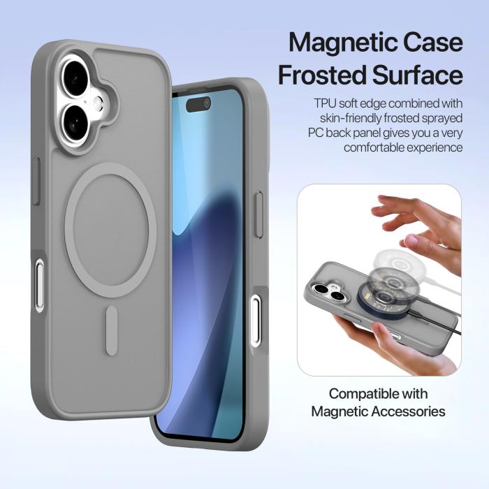 Bild 6, DUX DUCIS iPhone 17 2in1 Magnet Fodral Lawa Series Grå