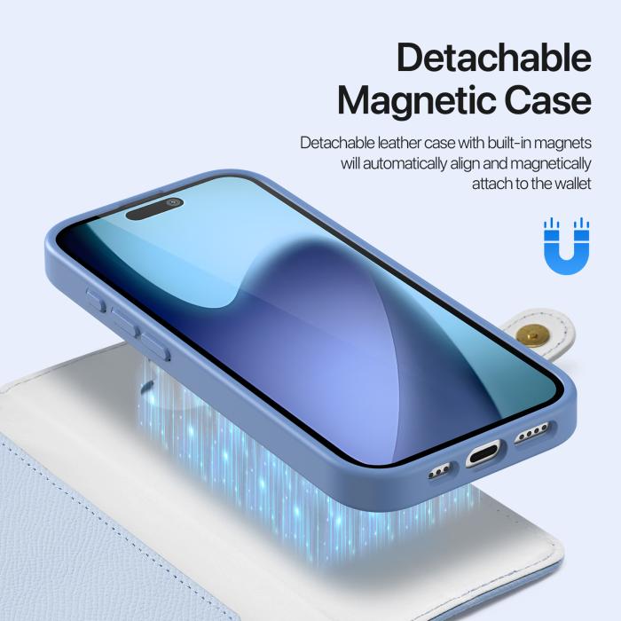 Bild 5, DUX DUCIS iPhone 17 2in1 Magnet Fodral Lawa Series Ljus Blå