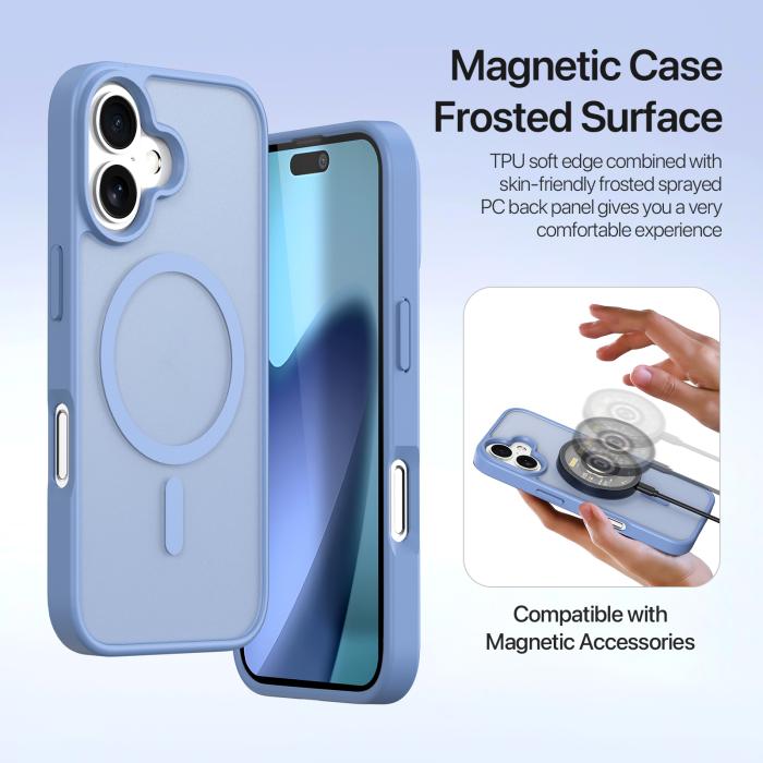 Bild 6, DUX DUCIS iPhone 17 2in1 Magnet Fodral Lawa Series Ljus Blå