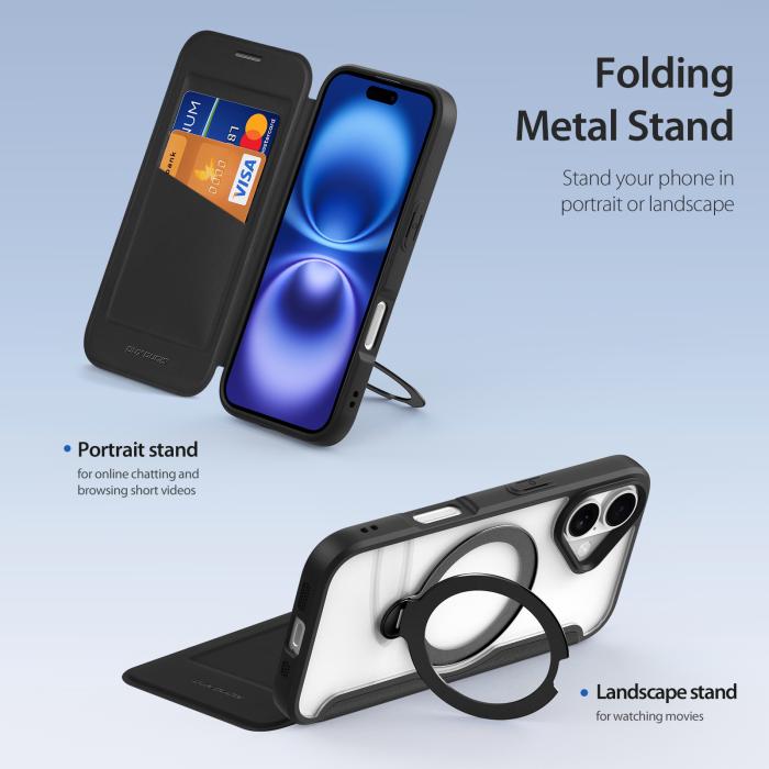 Bild 4, DUX DUCIS iPhone 17 Fodral MagSafe Kickstand Skin X Pro Svart