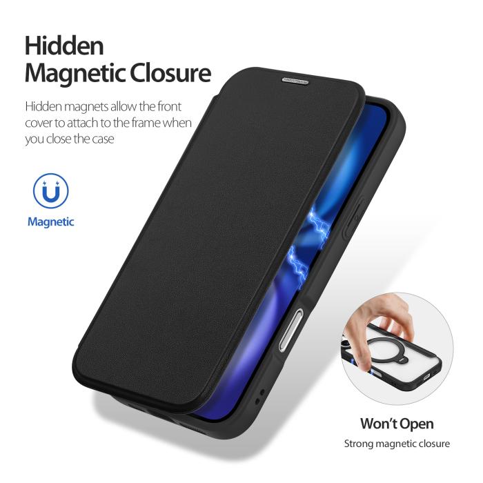 Bild 6, DUX DUCIS iPhone 17 Fodral MagSafe Kickstand Skin X Pro Svart