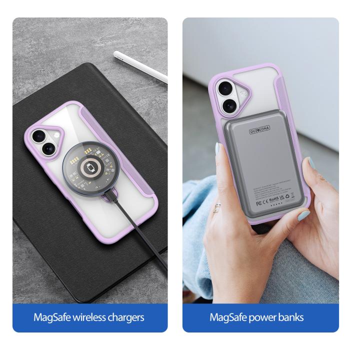 Bild 3, DUX DUCIS iPhone 17 Fodral MagSafe Kickstand Skin X Pro Lila