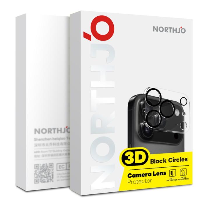 Bild 4, NORTHJO iPhone 17 2-PACK Linsskydd Härdat Glas