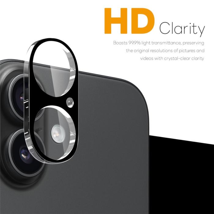 Bild 2, NORTHJO iPhone 17 2-PACK Linsskydd Härdat Glas Svart