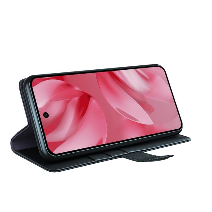 Bild 5, Google Pixel 10 Fodral Premium Äkta Läder Svart