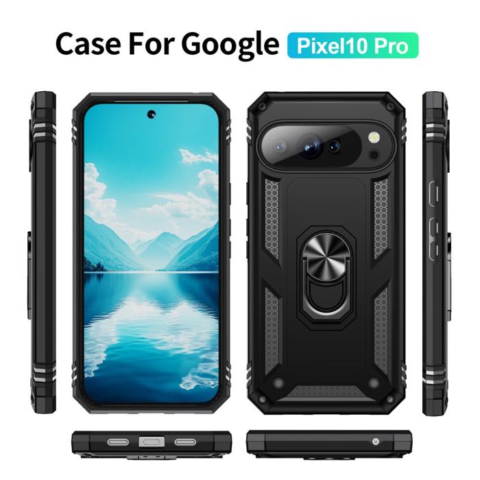Bild 3, Google Pixel 10 / 10 Pro Skal Armor Ring Hybrid Svart