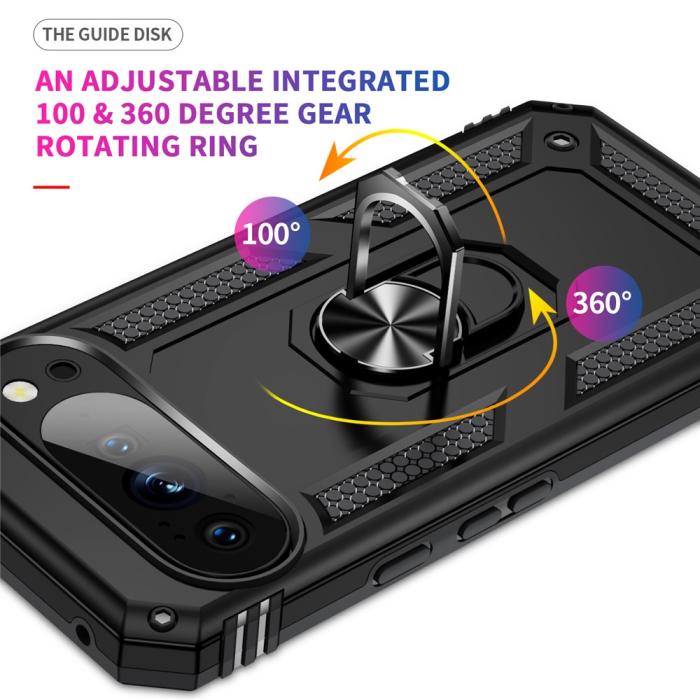 Bild 5, Google Pixel 10 / 10 Pro Skal Armor Ring Hybrid Svart