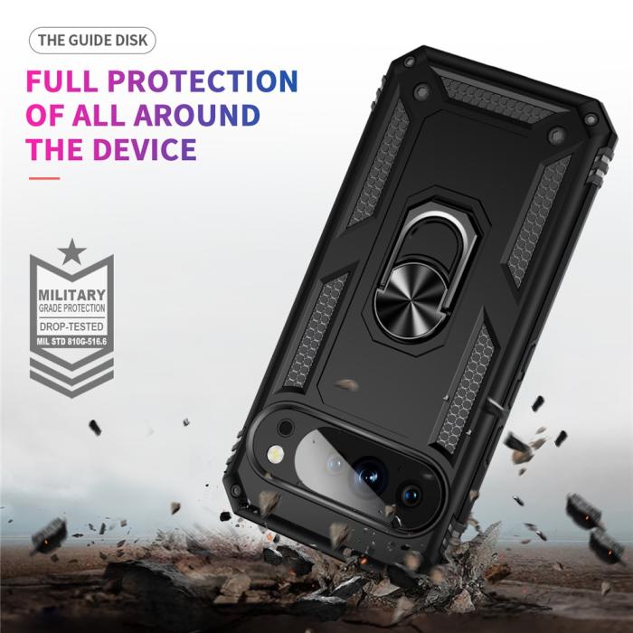 Bild 6, Google Pixel 10 / 10 Pro Skal Armor Ring Hybrid Svart