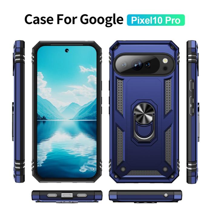 Bild 3, Google Pixel 10 / 10 Pro Skal Armor Ring Hybrid Blå
