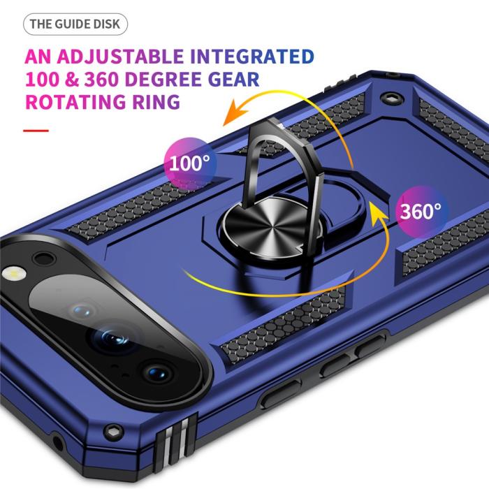Bild 5, Google Pixel 10 / 10 Pro Skal Armor Ring Hybrid Blå