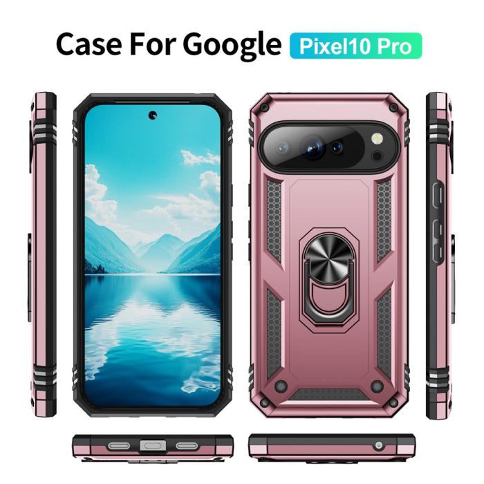 Bild 3, Google Pixel 10 / 10 Pro Skal Armor Ring Hybrid Roséguld