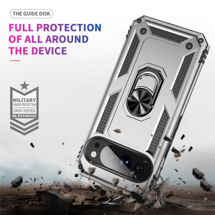 Bild 6, Google Pixel 10 / 10 Pro Skal Armor Ring Hybrid Silver