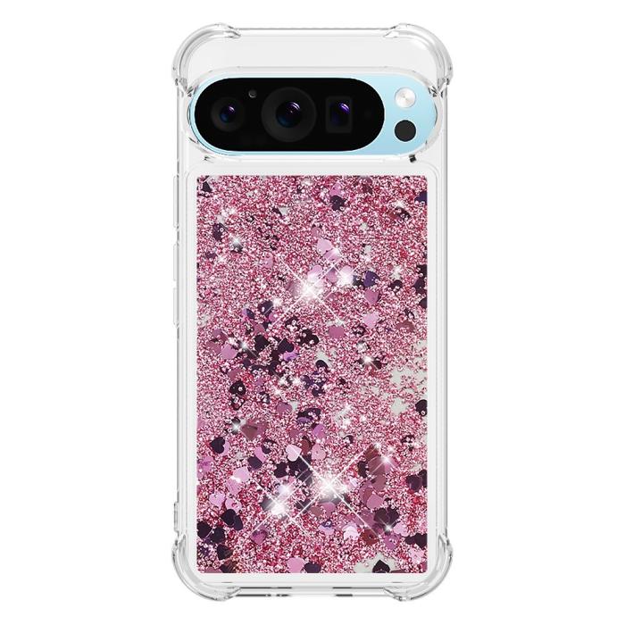Bild 2, Google Pixel 10 / 10 Pro Skal Glitter Quicksand Roséguld