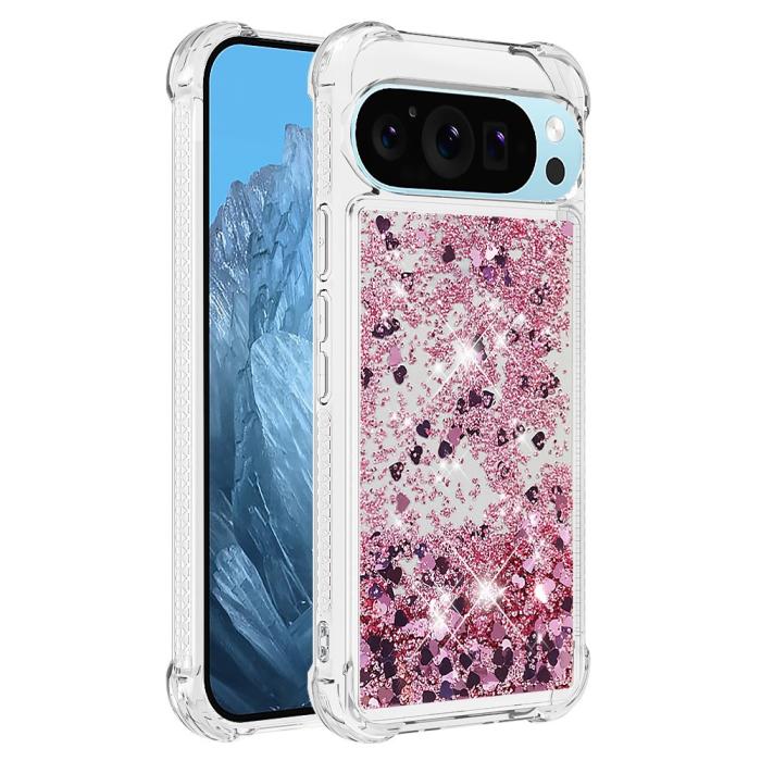 Bild 3, Google Pixel 10 / 10 Pro Skal Glitter Quicksand Roséguld