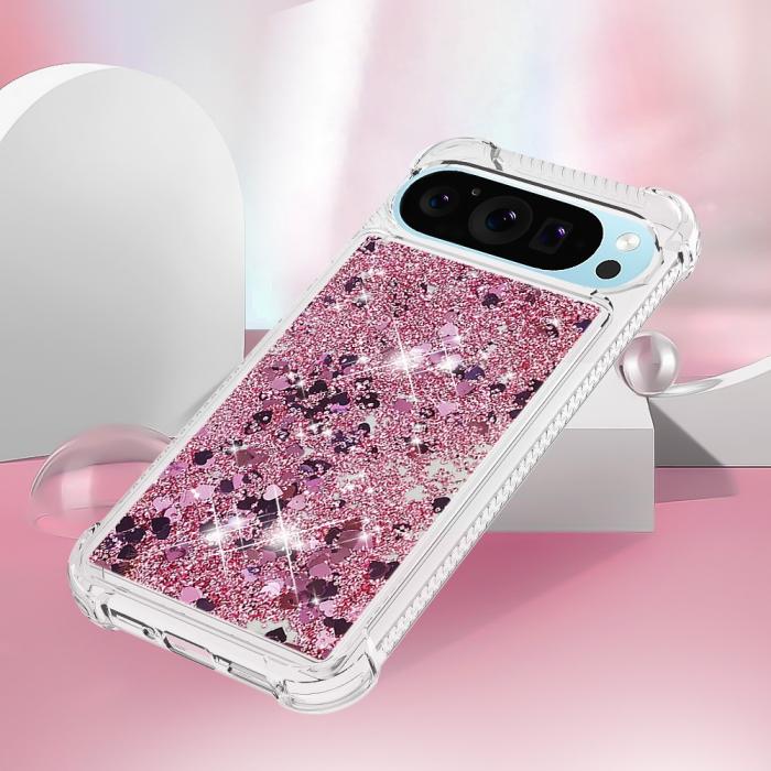 Bild 5, Google Pixel 10 / 10 Pro Skal Glitter Quicksand Roséguld