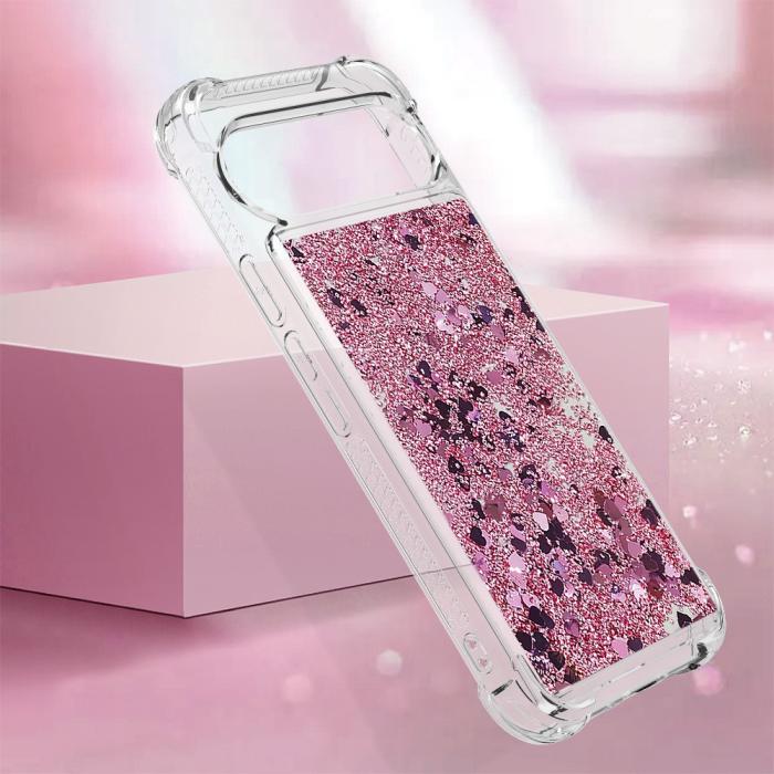Bild 6, Google Pixel 10 / 10 Pro Skal Glitter Quicksand Roséguld