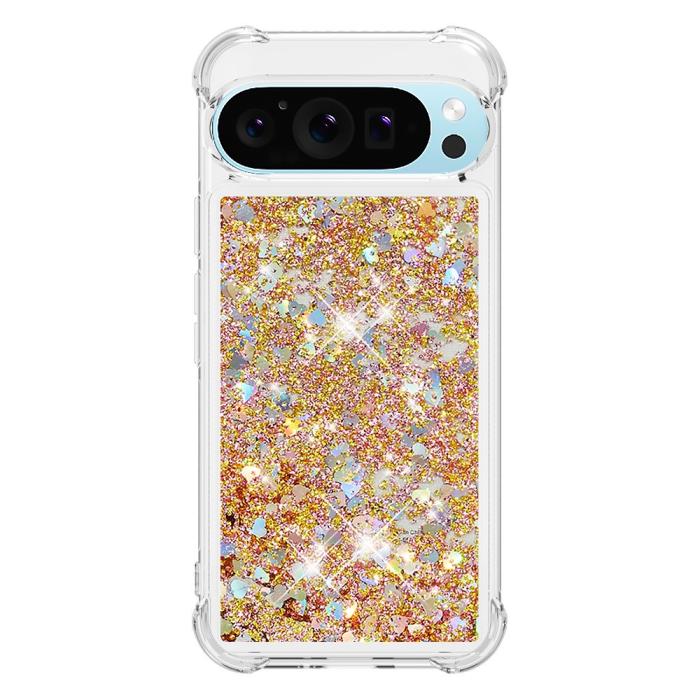 Bild 2, Google Pixel 10 / 10 Pro Skal Glitter Quicksand Guld
