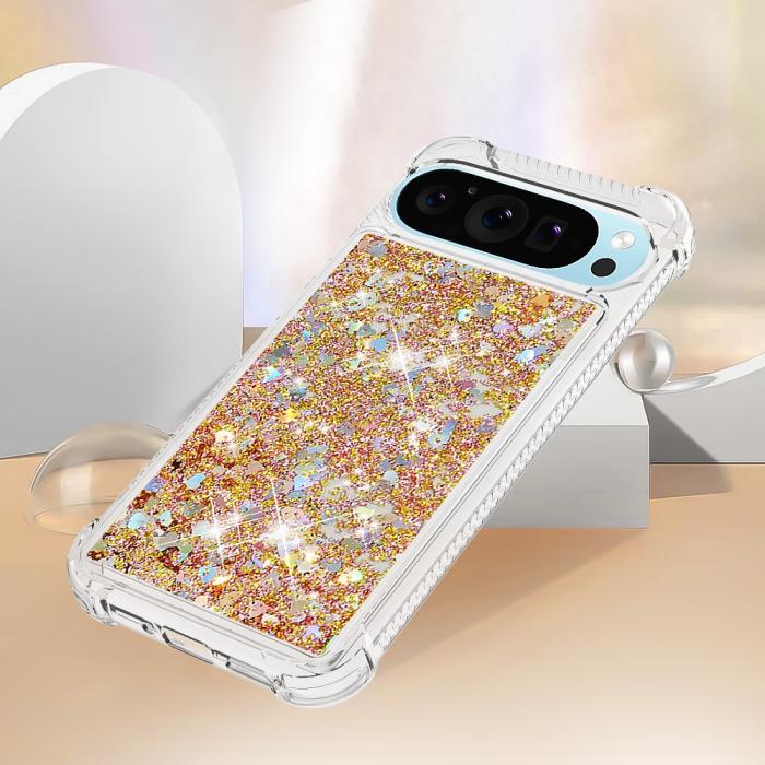 Bild 5, Google Pixel 10 / 10 Pro Skal Glitter Quicksand Guld
